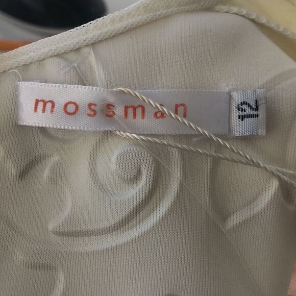 NWT Mossman Cream Floral Embossed Dress Sz 12 - Picture 7 of 7